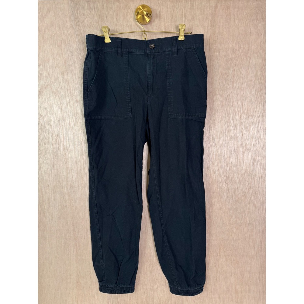 GAP Womens Cargo Jogger Pants Black Utility Elastic Waist Tapered Size M
